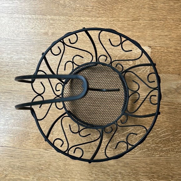 Black Scroll Banana Holder with Fruit Basket - Picture 2 of 8